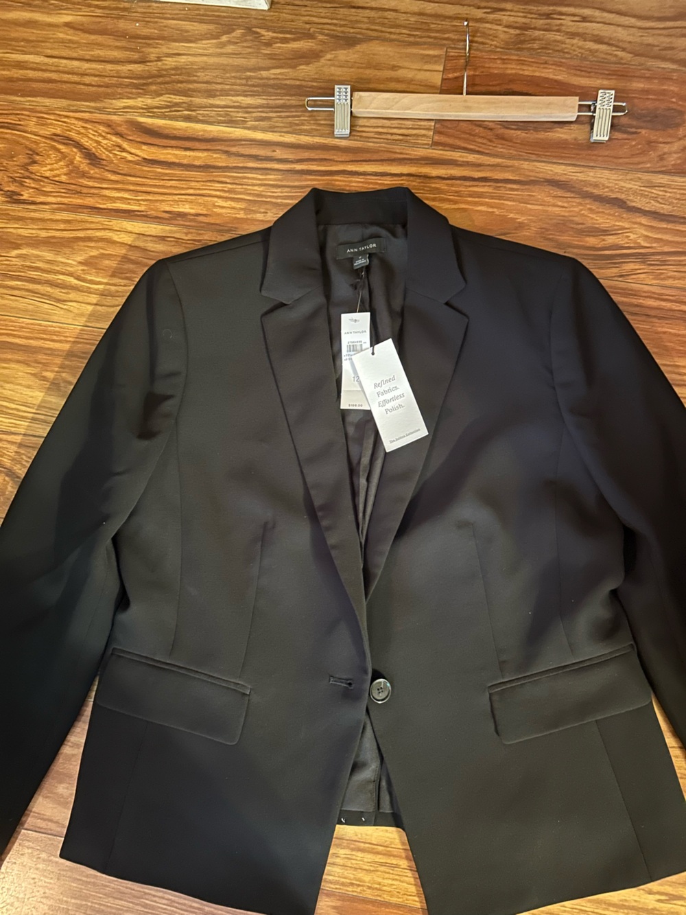 Ann Taylor Classic Black Women's Suit Jacket and Pants Set sz. 12. Nwt - Picture 12 of 16